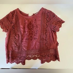 Abercrombie button back crop top